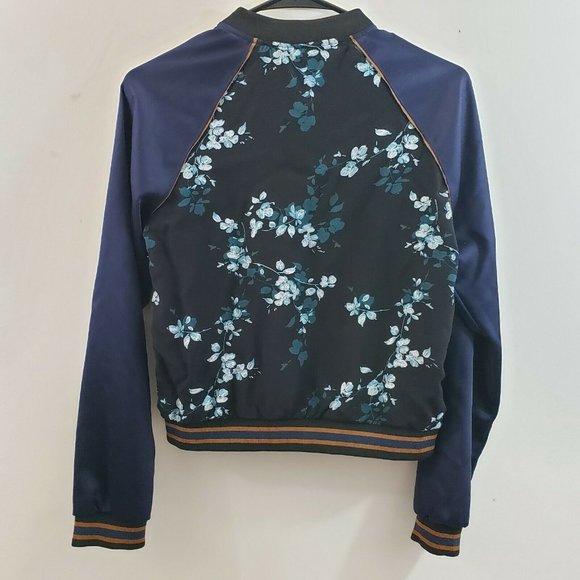 Aeropostale Kids Jacket Small Blue Green Floral - Picture 3 of 7